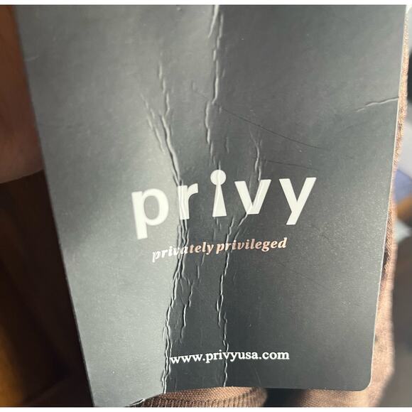 Privy Brown Bodycon Dress w/ Gold Sparkles Size Medium Plunging Draped Back NWT - Picture 4 of 6